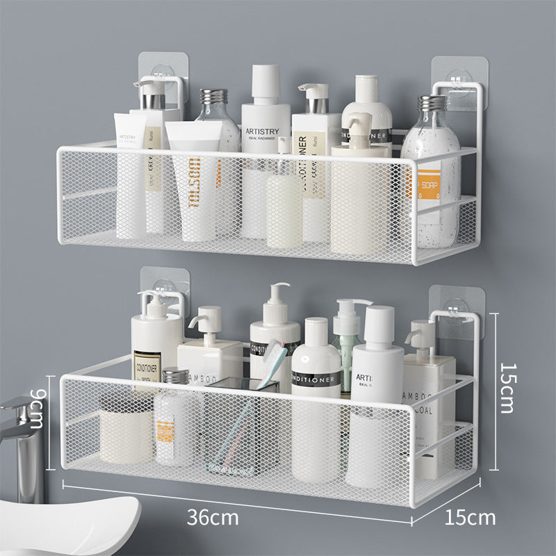 Floating bathroom shelves